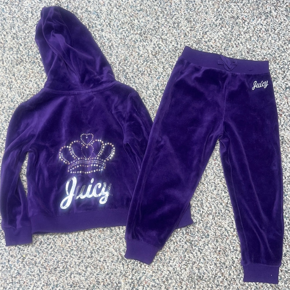 Velour Juicy Couture toddler track suit